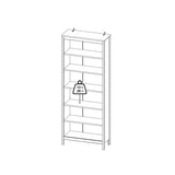 Wooden Bookcase Tall With 5 Shelves - Madrid