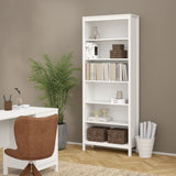 Wooden Bookcase Tall With 5 Shelves - Madrid