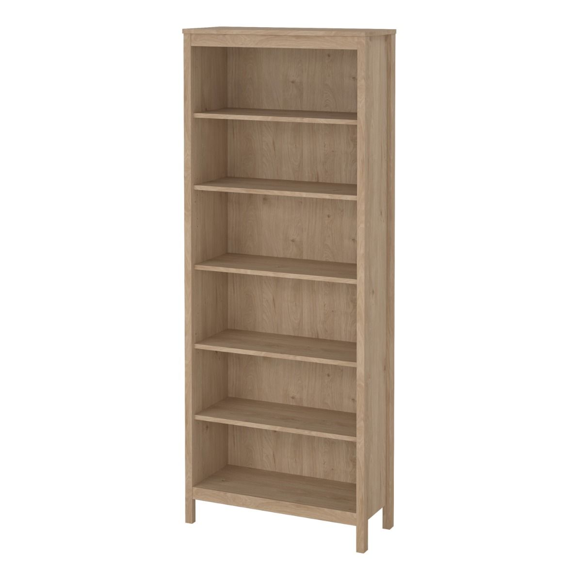 Wooden Bookcase Tall With 5 Shelves - Madrid