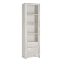 Wooden Bookcase Tall And Narrow With 3 Drawers - Angel