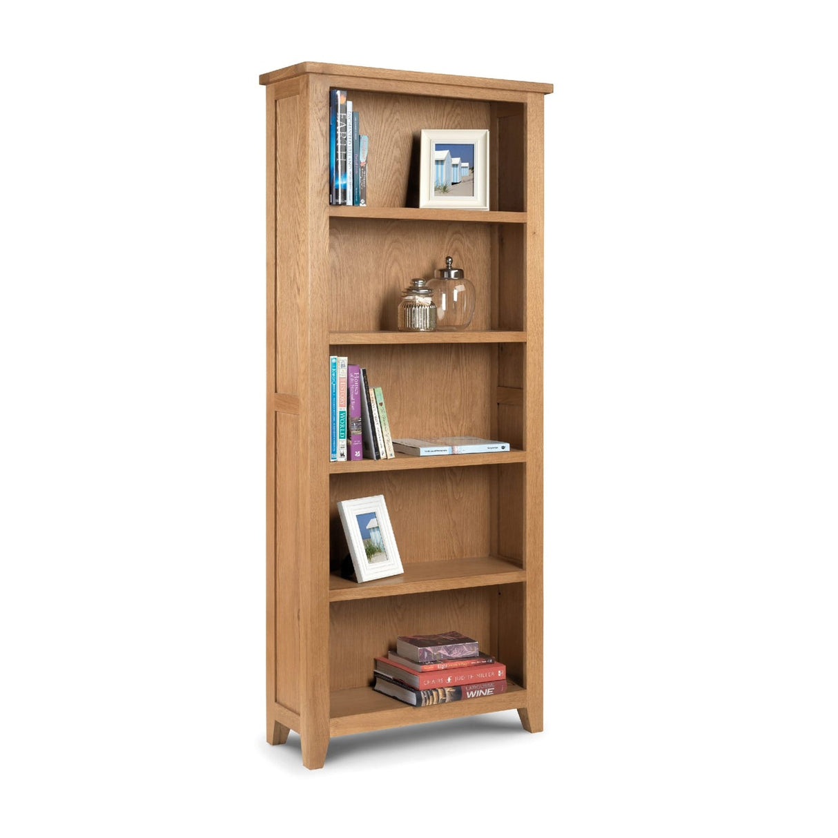 Wooden Bookcase Tall With 5 Shelves - Astoria