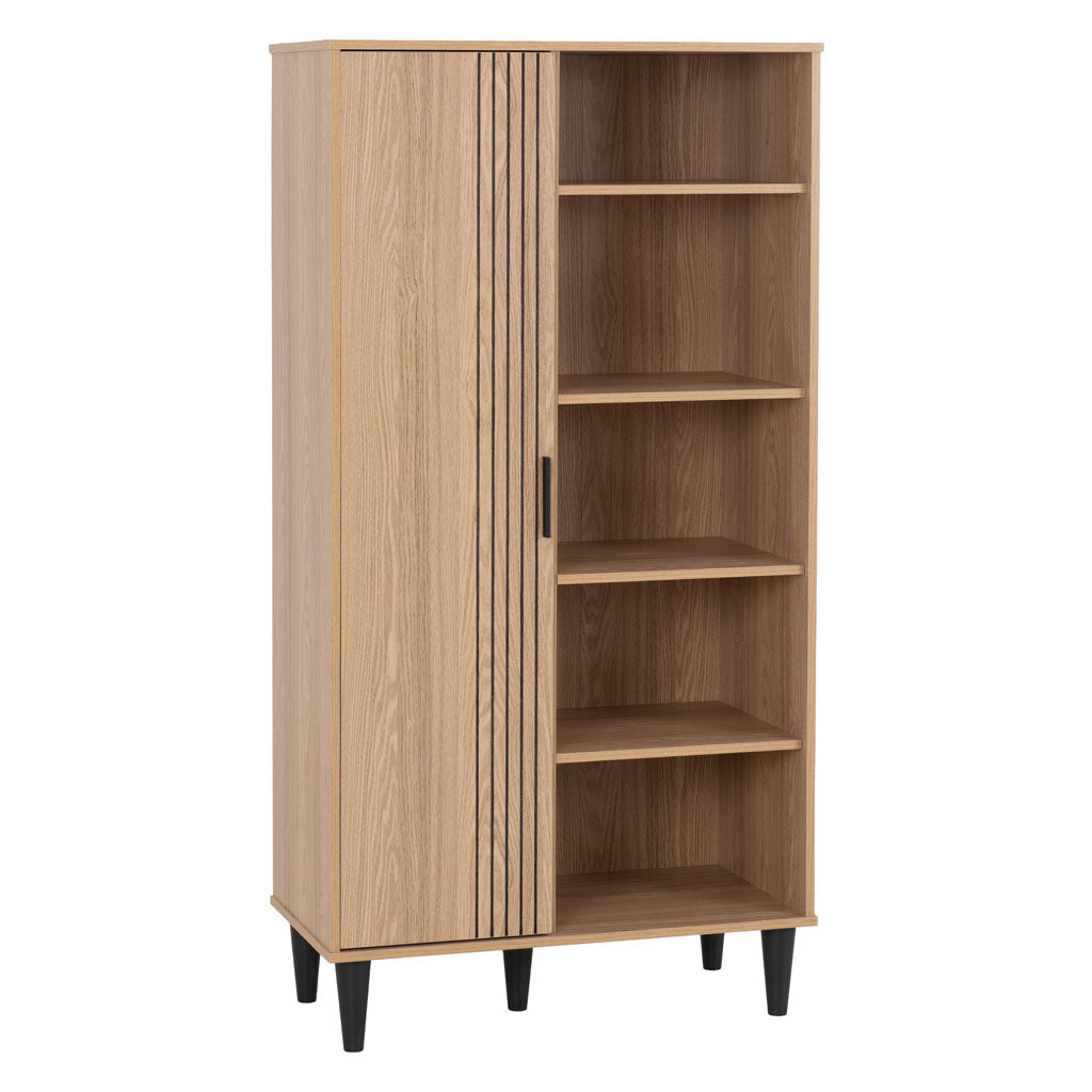 Wooden Bookcase With 1 Door - Tessa