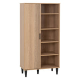 Wooden Bookcase With 1 Door - Tessa