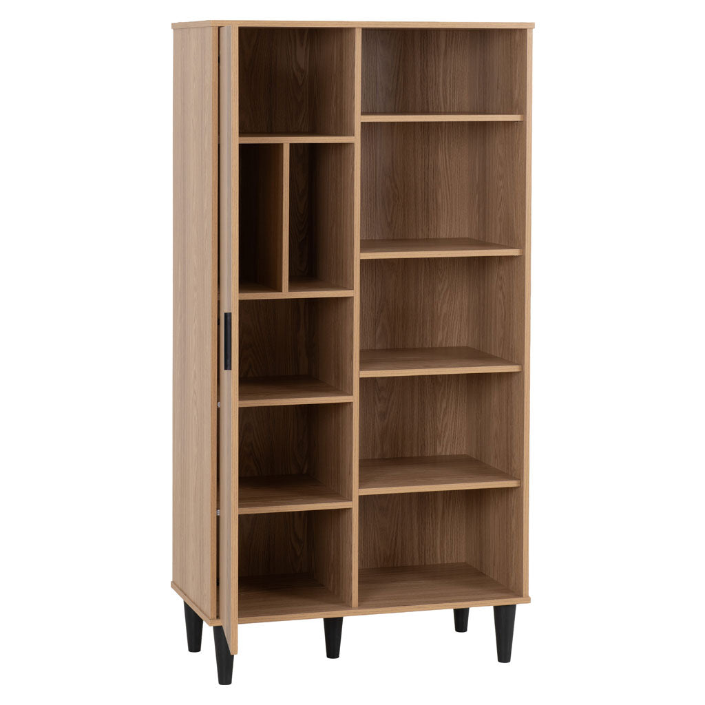 Wooden Bookcase With 1 Door - Tessa