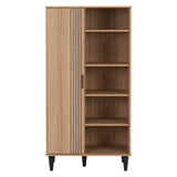 Wooden Bookcase With 1 Door - Tessa