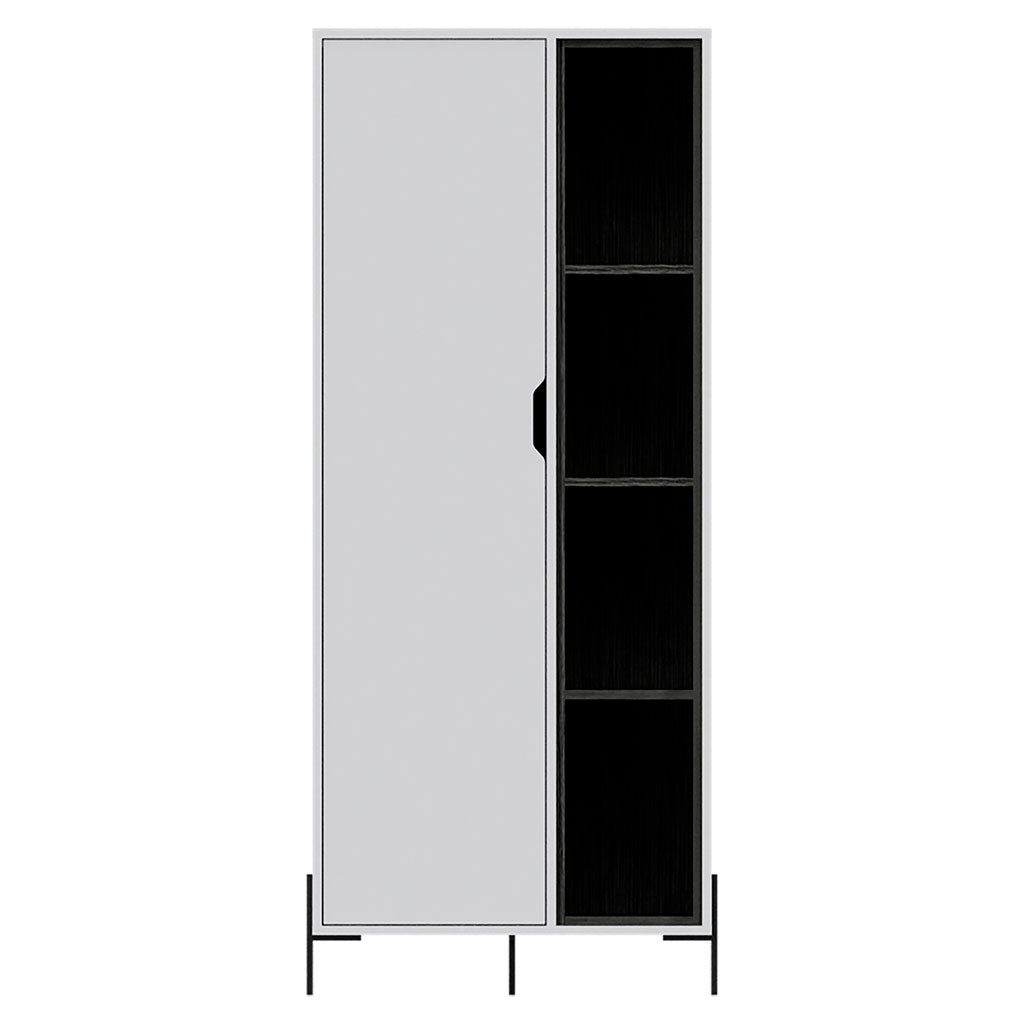 Wooden Bookcase With 1 Door Wide - Dallas