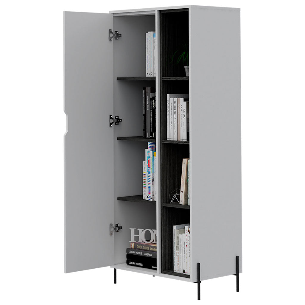 Wooden Bookcase With 1 Door Wide - Dallas