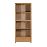 Wooden Bookcase With 1 Drawer And 4 Shelves - Curve