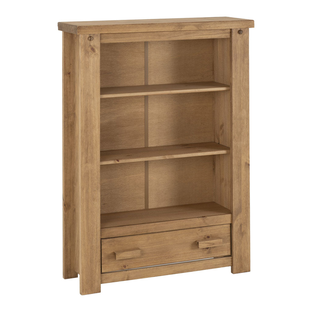 Wooden Bookcase With 1 Drawer - Tortilla