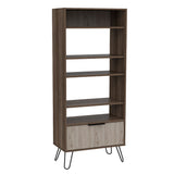 Wooden Bookcase With 1 Flap Door - Nevada