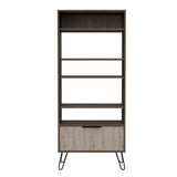 Wooden Bookcase With 1 Flap Door - Nevada