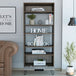 Wooden Bookcase With 1 Flap Door - Nevada