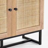 Wooden Bookcase With 2 Doors And 3 Shelves - Padstow