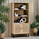 Wooden Bookcase With 2 Doors And 3 Shelves - Padstow