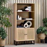 Wooden Bookcase With 2 Doors And 3 Shelves - Padstow