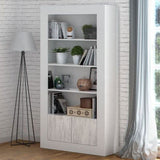Wooden Bookcase With 2 Doors And 4 Shelves - Monroe