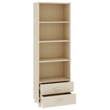 Wooden Bookcase With 2 Drawers And 4 Shelves - Hamar