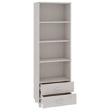 Wooden Bookcase With 2 Drawers And 4 Shelves - Hamar