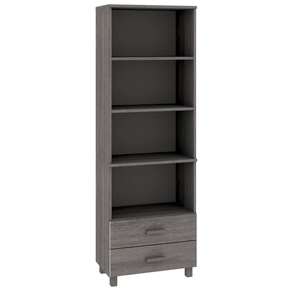 Wooden Bookcase With 2 Drawers And 4 Shelves - Hamar