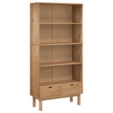Wooden Bookcase With 2 Drawers And 4 Shelves - Otta