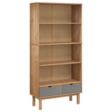 Wooden Bookcase With 2 Drawers And 4 Shelves - Otta