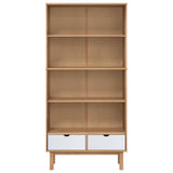 Wooden Bookcase With 2 Drawers And 4 Shelves - Otta