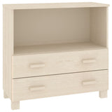 Wooden Bookcase With 2 Drawers And 1 Shelf - Hamar