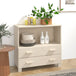 Wooden Bookcase With 2 Drawers And 1 Shelf - Hamar