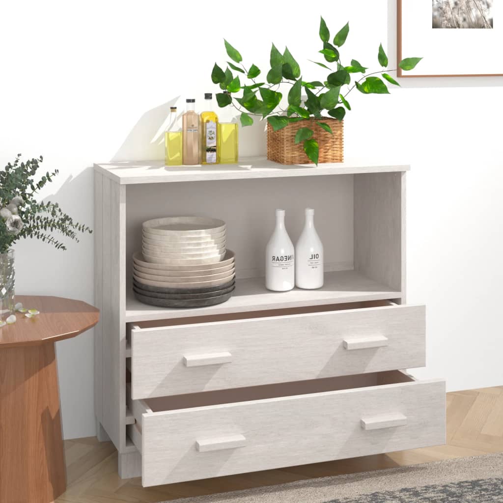 Wooden Bookcase With 2 Drawers And 1 Shelf - Hamar