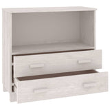 Wooden Bookcase With 2 Drawers And 1 Shelf - Hamar
