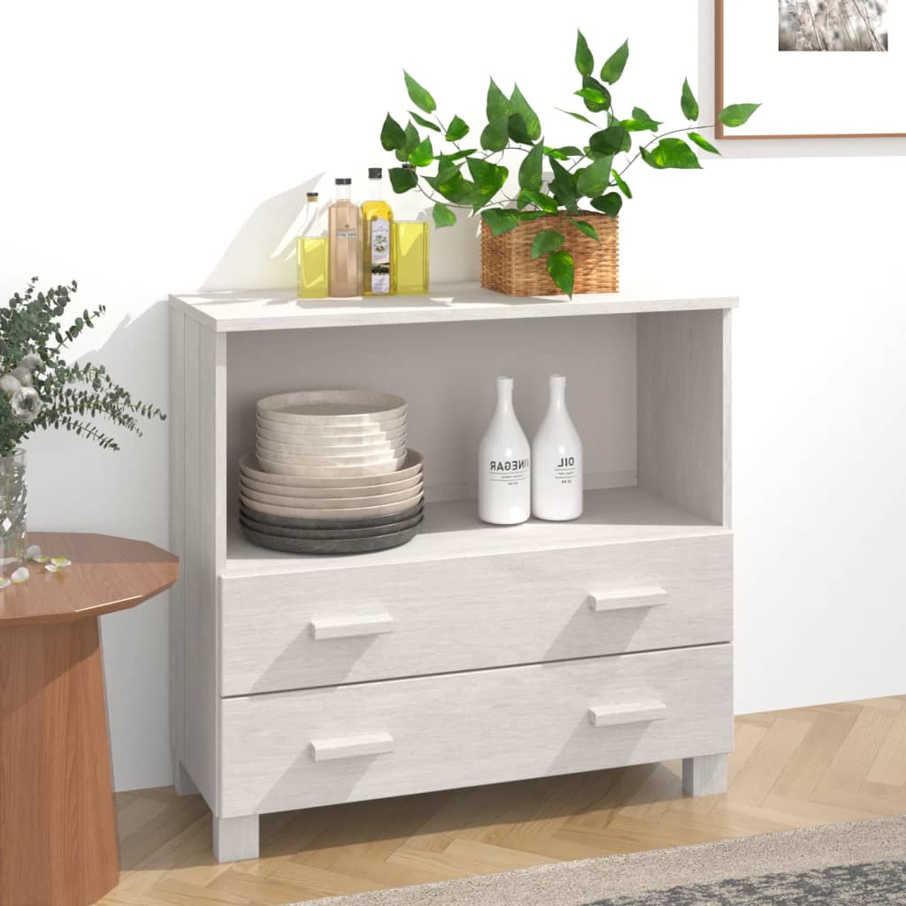 Wooden Bookcase With 2 Drawers And 1 Shelf - Hamar