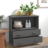 Wooden Bookcase With 2 Drawers And 1 Shelf - Hamar