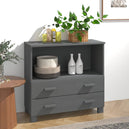 Wooden Bookcase With 2 Drawers And 1 Shelf - Hamar