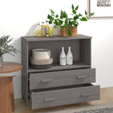 Wooden Bookcase With 2 Drawers And 1 Shelf - Hamar