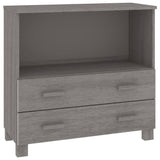 Wooden Bookcase With 2 Drawers And 1 Shelf - Hamar