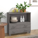 Wooden Bookcase With 2 Drawers And 1 Shelf - Hamar