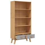 Wooden Bookcase With 2 Drawers - Olden