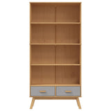 Wooden Bookcase With 2 Drawers - Olden