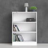 Wooden Bookcase With 2 Shelves Low And Wide - Basic