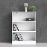 Wooden Bookcase With 2 Shelves Low And Wide - Basic