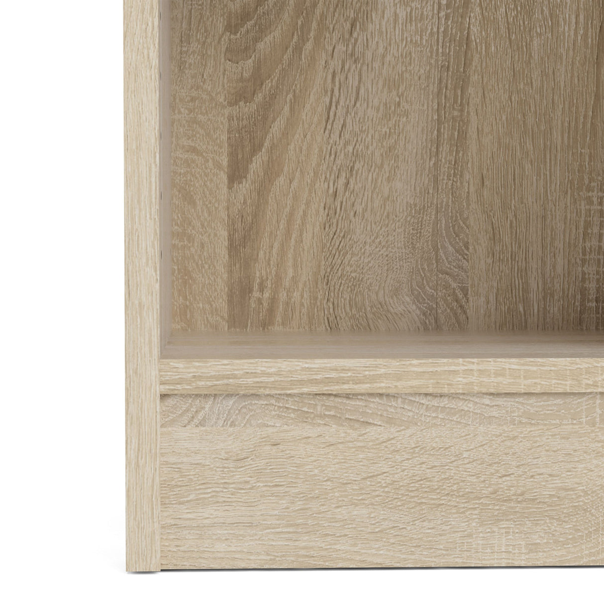 Wooden Bookcase With 2 Shelves Low And Wide - Basic