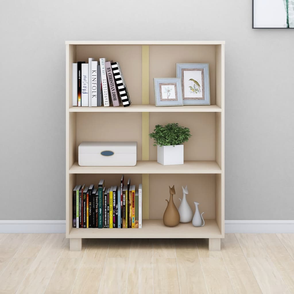 Wooden Bookcase With 3 Shelves - Hamar