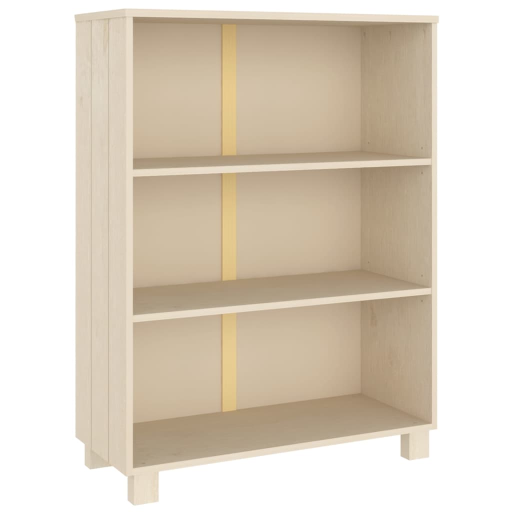 Wooden Bookcase With 3 Shelves - Hamar