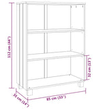 Wooden Bookcase With 3 Shelves - Hamar