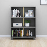 Wooden Bookcase With 3 Shelves - Hamar
