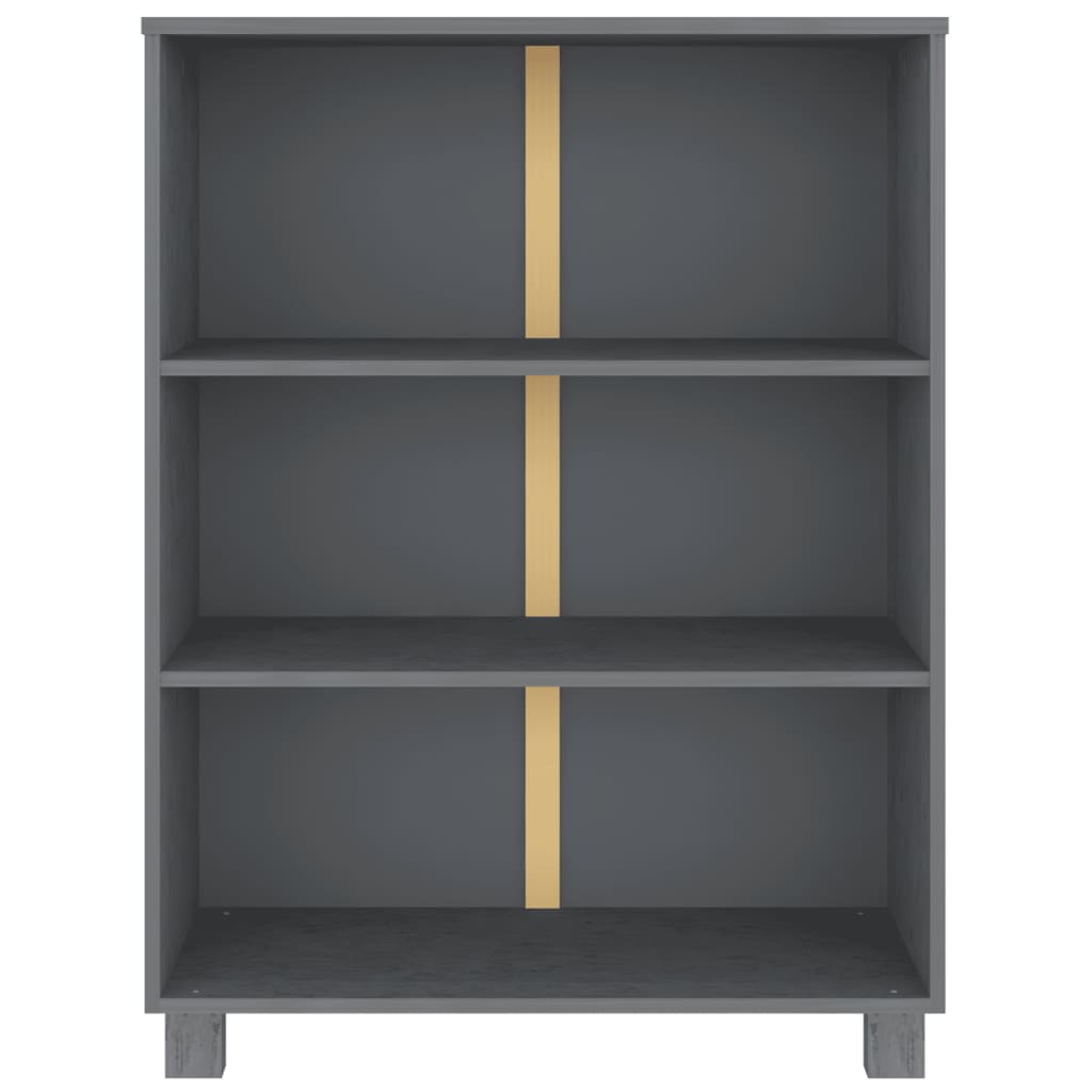 Wooden Bookcase With 3 Shelves - Hamar