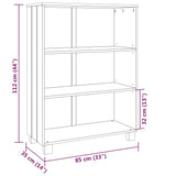 Wooden Bookcase With 3 Shelves - Hamar
