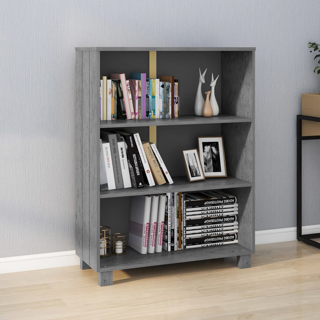 Wooden Bookcase With 3 Shelves - Hamar
