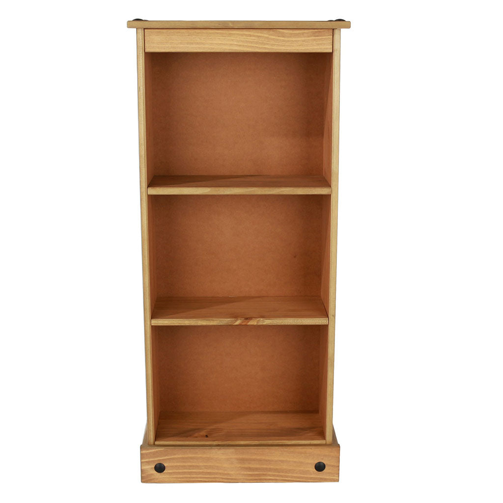 Wooden Bookcase With 3 Shelves Low - Corona