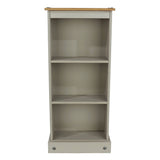 Wooden Bookcase With 3 Shelves Low - Corona